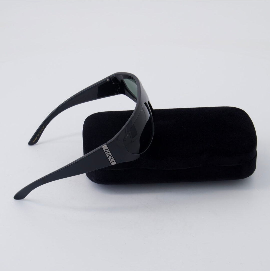 Gucci Black Wraparound Sunglasses
