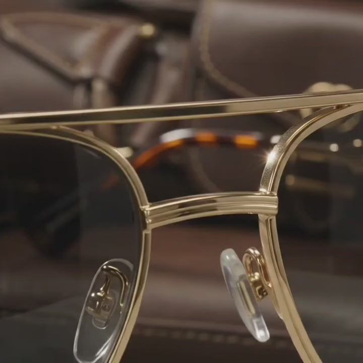 Gucci Gold Tone GG1220S Aviator Sunglasses